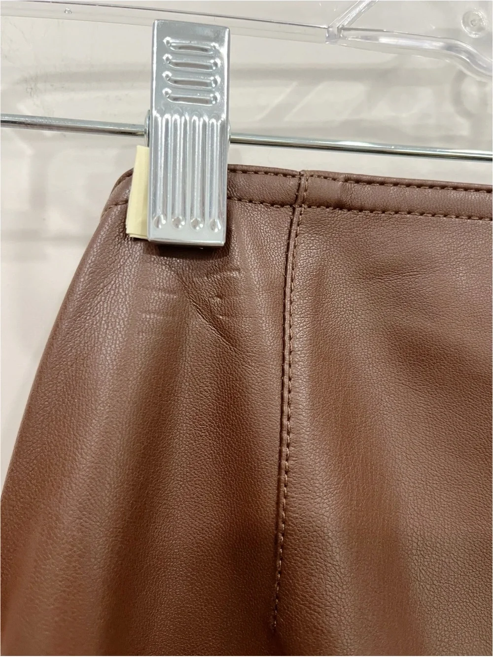 Free People We The Free Spitfire Faux Leather Skinny Pants Brown Size 24